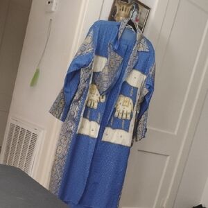 Blue and Gold Women's Coat